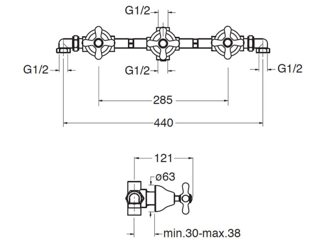 Смеситель для душа CRISTINA IMPERO IM11434