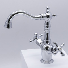 370111 Смеситель 2-руч. для раковины (ХРОМ) ViEiR (10/1шт)