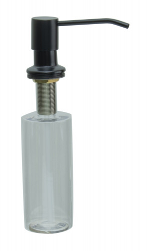 Дозатор врезная КРУГ, для мойки 300мл (ЧЁРНЫЙ)  HANSEN  (46/1шт)