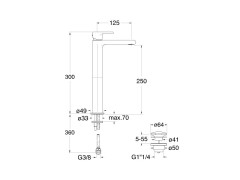 Смеситель для раковины CRISTINA DELTA DE22251