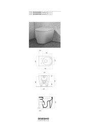 Disegno сeramica Skip, напольный безобод. унитаз 51 см, выход в стену, цвет черный матовый