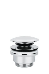 Emmevi, донный клапан &quot;click-clack&quot; для раковины (толщиной 10-60 мм) без перелива, на отверстие 1,1/4&quot;, цвет белый матовый