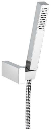 Emmevi, ручной душ 122: лейка, шланг, крепеж, цвет хром