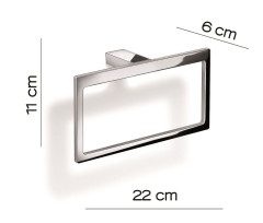 Gedy Lanzarote, полотенцедержатель - кольцо, цвет хром