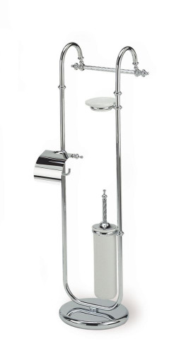 Stil Haus Giunone, cтойка: мыльница + полотенцедержатель + бумагодержатель закрытый + ерш, цвет бронза