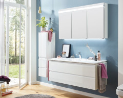 Комплект мебели Puris Ace с раковиной из минерального литья, 1200 мм, цвет белый высокоглянцевый