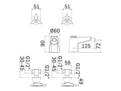 Смеситель для биде MAMOLI GIO PONTI 5513PE000001