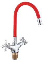 210122-K См-ль 2-руч. для кухни с гибким из. (КРАСНЫЙ) ViEiR (10/1шт)