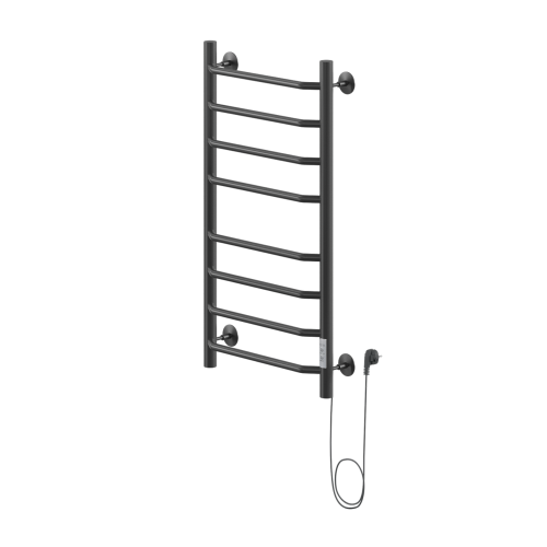 Полотенцесушитель Электрич.кабельный Ника WAY-3 80/40 RAL9005 черный матовый правый тэн