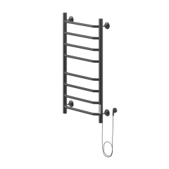 Полотенцесушитель Электрич.кабельный Ника WAY-3 80/40 RAL9005 черный матовый правый тэн