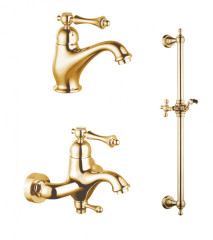 77037-Е Душевой комплект (3 в 1) ЗОЛОТО &quot;GANZER&quot;  (4/1шт)