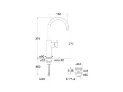 Смеситель для раковины CRISTINA TRICOLORE VERDE TV22913