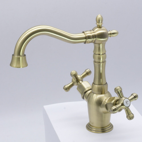 370111-D Смеситель 2-руч. для раковины (БРОНЗ) ViEiR (10/1шт)