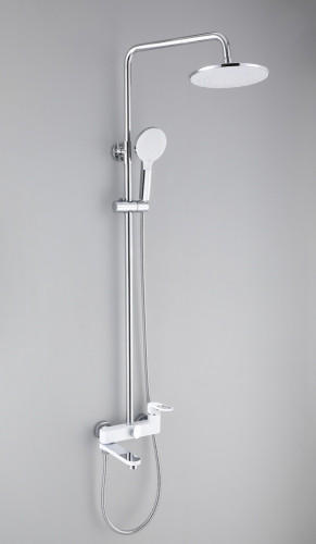 33016-F Однорукий душевой релинг (белый)  HANSEN  (5/1шт)