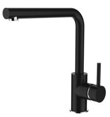 AQG COLORS, смеситель для кухни с прямым поворотным изливом, цвет черный матовый