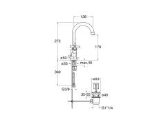 Смеситель для раковины CRISTINA EXCLUSIVE EV22677