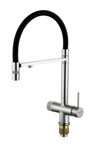 15089 Смес. для кухни под фильт., МАГНИТ. (ХРОМ+ЧЕР.) HansenPRO (10/1шт)