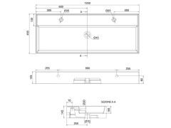 Раковина накладная/  подвесная Scarabeo TEOREMA 8031/R-120B