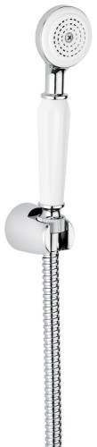 Emmevi, ручной душ 130: лейка, шланг, крепеж, цвет хром