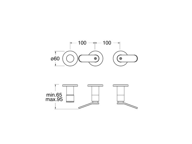 Наружные части смесителя для душа CRISTINA EAST SIDE ES16313