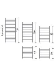 Полотенцесушитель Ника CLASSIC ЛП (Г2) ВП 60/40