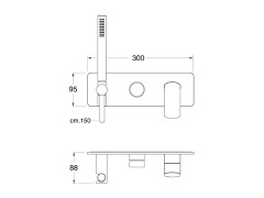 Наружные части смесителя для душа CRISTINA PROFILO PF60372