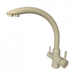 15024-B Смес. для кухни под фильт. выс. С-обр. (НЕРЖ,СВ.БЕЖ.) ViEiR (10/1шт)