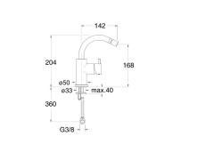 Смеситель для биде CRISTINA TRICOLORE VERDE TV37651