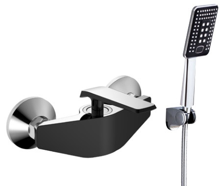 333561-C Смеситель од. для душа (чер/хром) ViEiR (10/1шт)