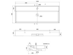 Раковина накладная/  подвесная Scarabeo TEOREMA 8031/R-120A