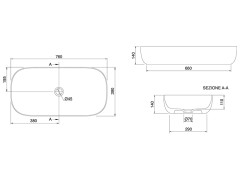 Раковина накладная Scarabeo GLAM 1803/41