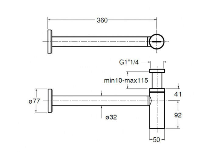 Сифон для раковины CRISTINA Сифоны AC39392