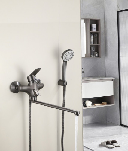 22023-P Смеситель для ванны (ГРАФИТ) HANSEN  (10/1шт)