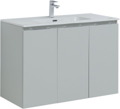 Тумба с раковиной Aquanet Алвита New 100 Серый