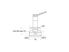 Запорный кран 1/11 CRISTINA EAST SIDE ES61951