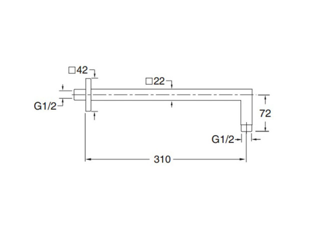 Держатель для душа CRISTINA SANDWICH PD41024