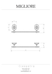 Полотенцедержатель, L50 см, хром Migliore CLEOPATRA