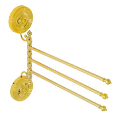 Полотенцедержатель тройной поворотный, L35 cм. золото Migliore MONTECARLO