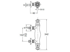 Смеситель для душа термостатический CRISTINA LONDRA LD48151