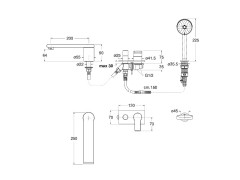Смеситель на борт ванны CRISTINA DELTA DE12151