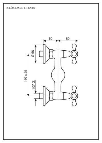 Emmevi Deco Classic, смеситель для душа, золото