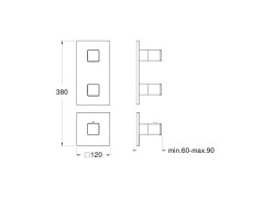 Наружный комплект для термостатического смесителя CRISTINA Thermostatic external parts XQ78224