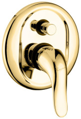 Emmevi Duka, смеситель внутристенный на 2 выхода, цвет золото