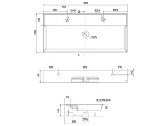 Раковина накладная/  подвесная Scarabeo TEOREMA 8031/R-100B