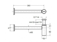 Сифон для раковины CRISTINA Сифоны AC39377
