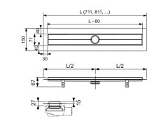 Лоток душевой TECE Teceprofil 601000