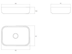 Раковина накладная RELAX DESIGN LINFA 2 LX01 opac