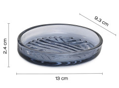 Gedy Corinne, настольная стеклянная мыльница, цвет голубой