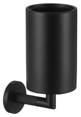 19560-C Стакан кварил. для зубных щеток (ЧЕРНЫЙ) GANZER  (10/шт)