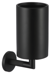 19560-C Стакан кварил. для зубных щеток (ЧЕРНЫЙ) GANZER  (10/шт)